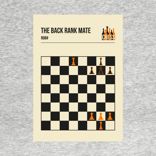 The Back Rank Mate Chess Checkmate Vintage Book Cover Poster by jornvanhezik